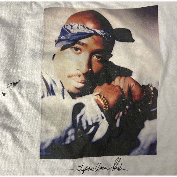 2PAC Tupac Graphic T-Shirt Hip Hop Rap Legend Merchandise H&M Size XL - Picture 2 of 5